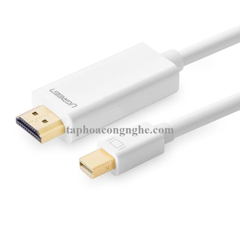 Ugreen 10419 3M màu Trắng Cáp chuyển đổi Mini DP sang HDMI hỗ trợ phân phải 1080P MD101 30010419